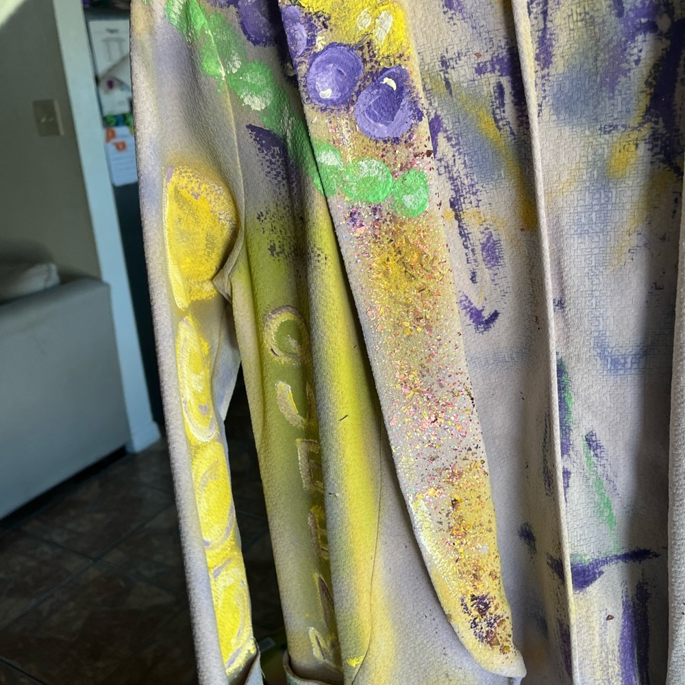 Custom Handpainted Mardi Gras/NOLA blazer by Artist Shannon Marie - Picture 5 of 10